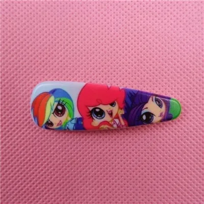 2PCS 2 шт. заколки для волос с героями мультфильмов для девочек Kawaii BB заколки для волос Головные уборы ободок аксессуары для волос Детские подарки My little horse Poni Единорог повязка на голову - Цвет: 2PCS