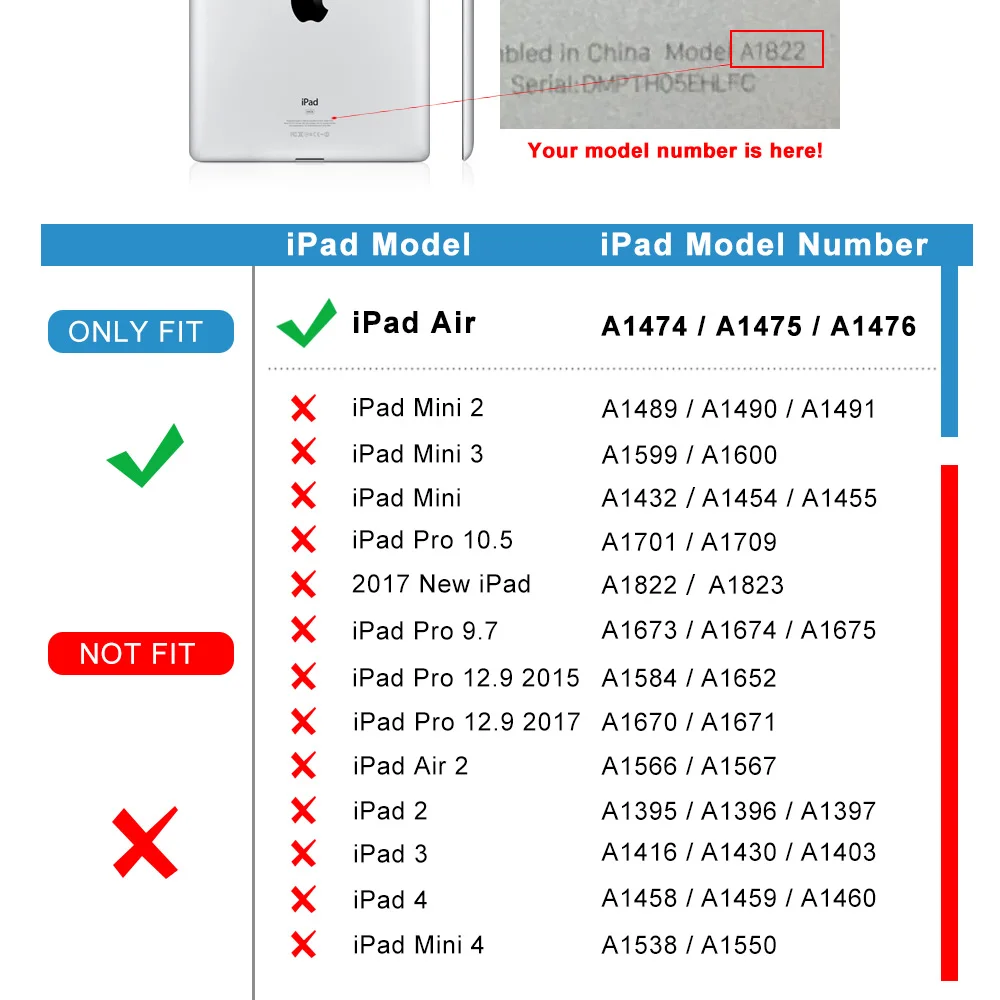 Умный Магнитный умный чехол подставка из искусственной кожи для iPad Air Матовый