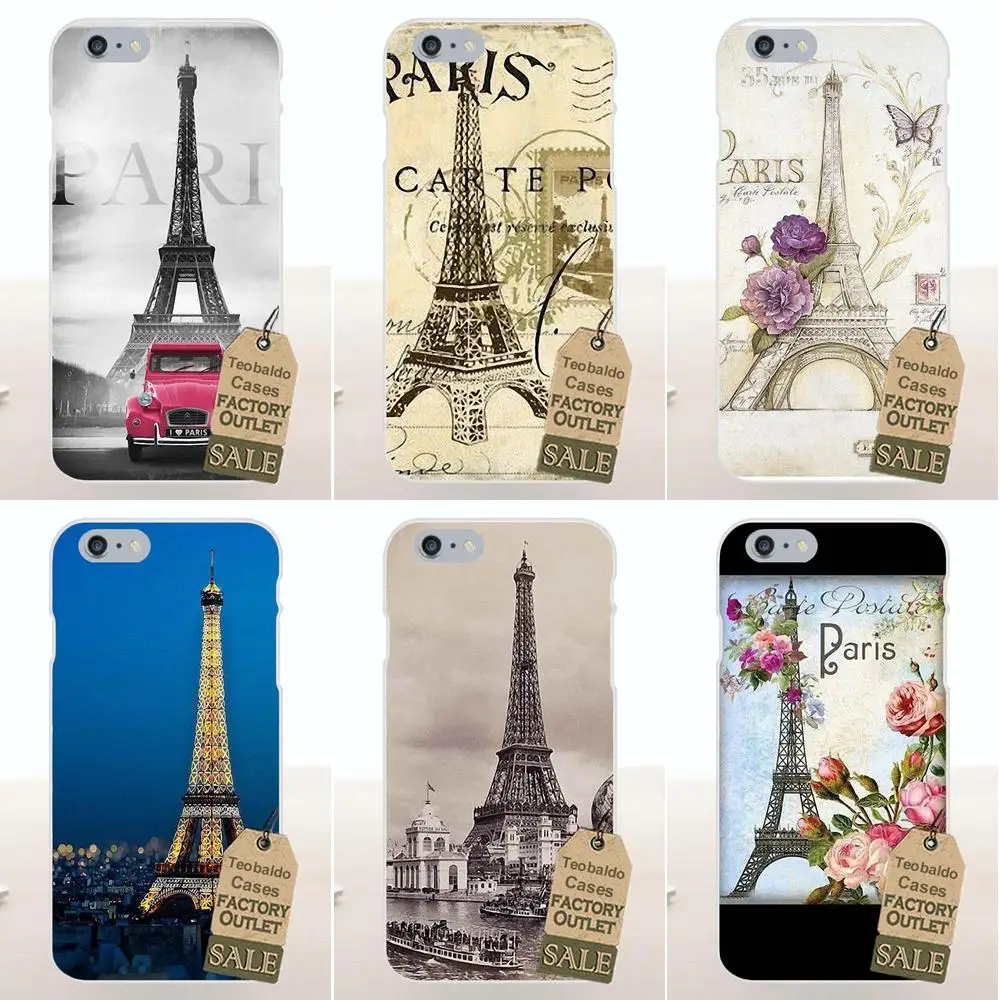 Винтажный La Tour Eiffel On Postard для Apple iPhone X 4 4S 5 5C SE 6 6S 7 8 Plus LG G4 G5 G6 K4 K7 K8 K10 мягкая картина