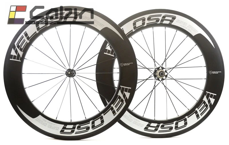 Velosa supre sprint 80 велосипедная углеродная колесная пара 88 мм клинчерная/трубчатая