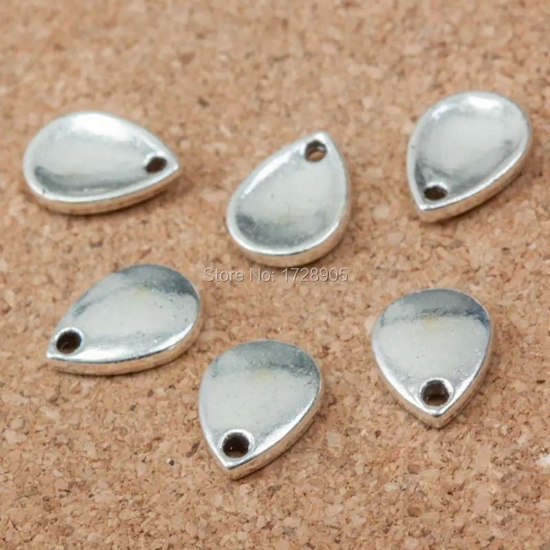 Подвески из серебра 10 шт. 11*8*2 мм DIY античные серебряные подвески в виде капли воды