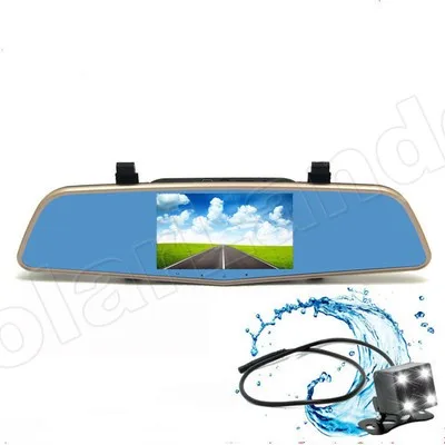 Зеркало заднего вида с двумя камерами 4 5 дюймовый видеорегистратор камерами|dash