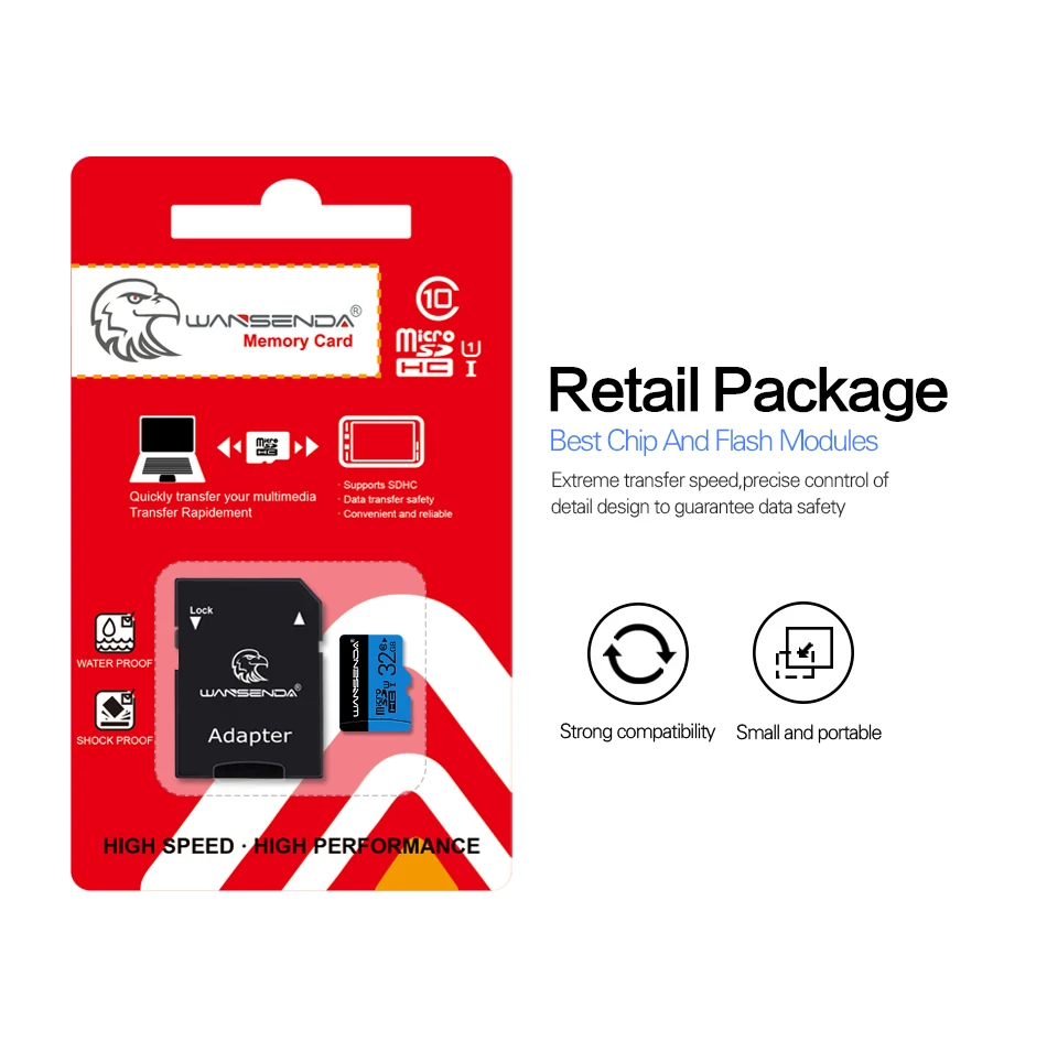 Wansenda карта памяти Micro sd 128 Гб 64 ГБ 32 16 8 4 Улучшенная Высококачественная TF для