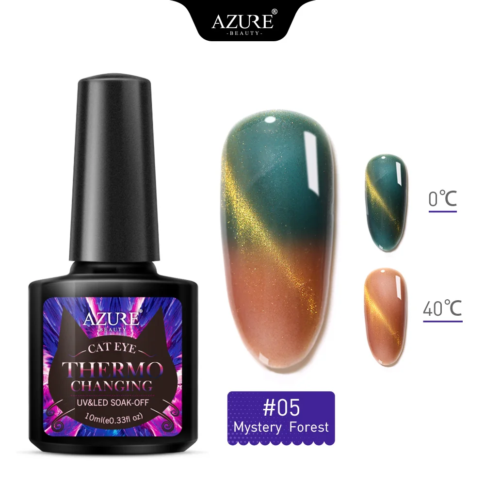 Azure beauty термостойкий УФ-Гель-лак замачиваемый Хамелеон светодиодный Гель-лак для ногтей Полупостоянный гель меняющий цвет лак - Цвет: Thermo Cat Eyes Gel