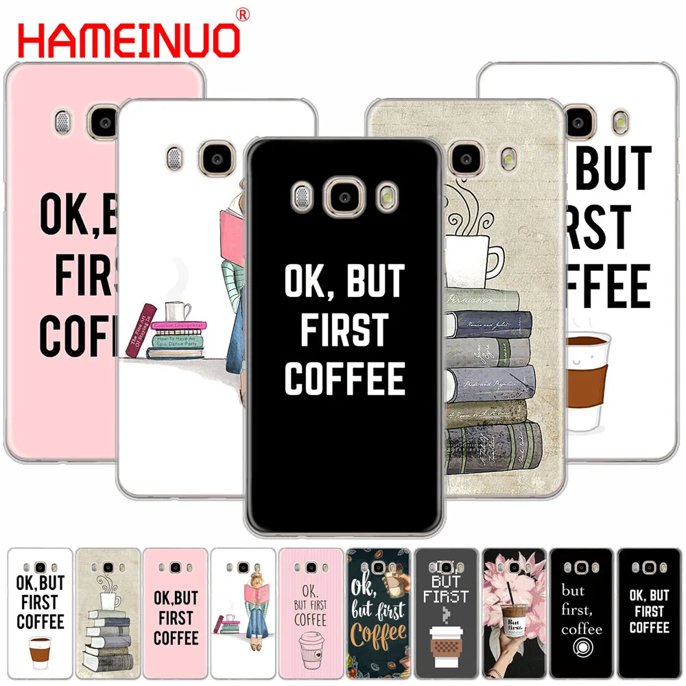 HAMEINUO Ok But First Coffee Чехол книжка для телефона Samsung Galaxy J1 J2 J3 J5 J7 MINI ACE 2016 2015 prime|Бамперы| |