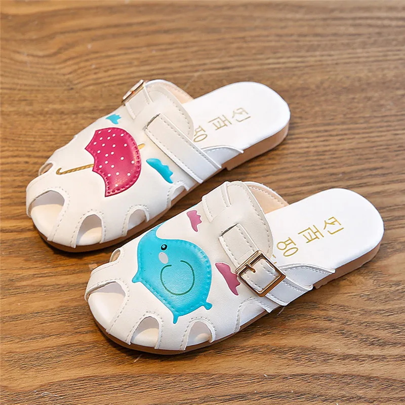 

girls shoes Fashion Children Boys Girls Summer Animal Leather Slipper Casual Sandals Shoes #3j24