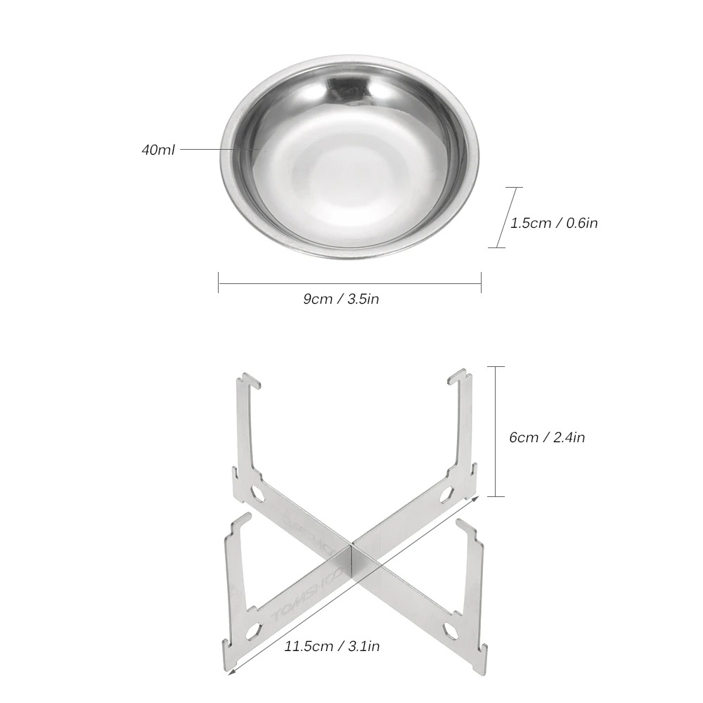 TOMSHOO напольная печь для кемпинга Мини спиртовая поднос духовная горелка