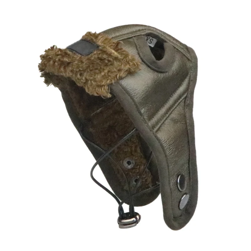 Зеленый Зимняя шапка для собаки, щенка, кашемировый шлем летчика, искусственная кожа, крутой, удобный, красивый, difraz para perro для маленькой собаки - Цвет: Зеленый