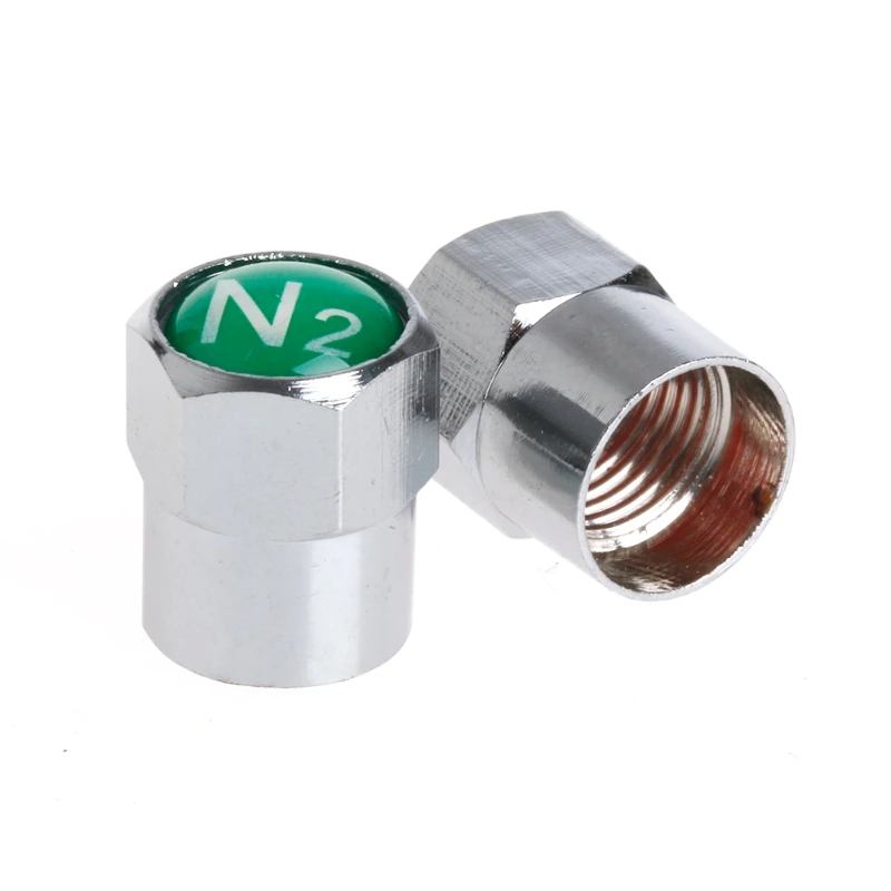 2 шт./компл. хромированные автомобильные колпачки для штока клапана TPMS N2 вставные