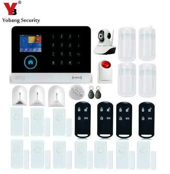 YoBang Security WIFI 3G GPRS русская немецкая RFID карта беспроводная домашняя офисная система