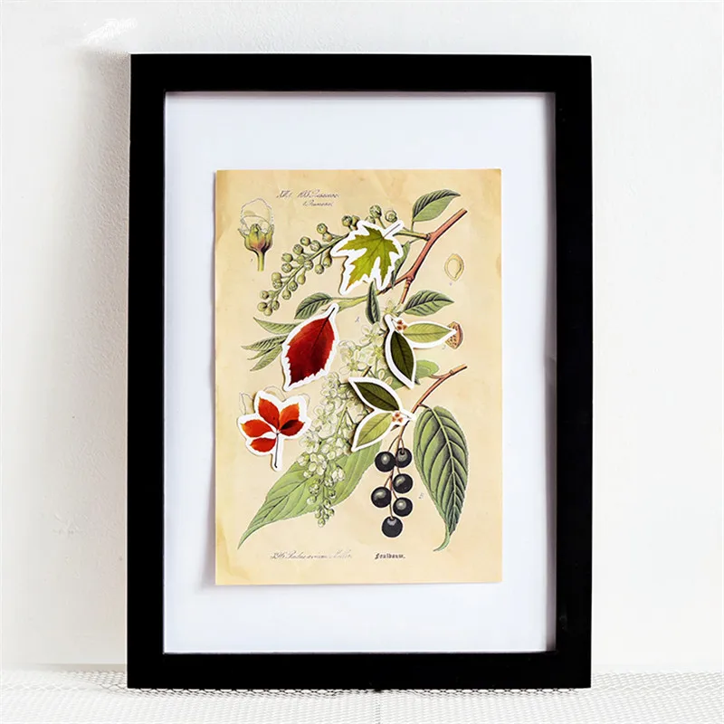 46 шт./лот креативные милые листья Мини бумажные наклейки украшения сделай сам