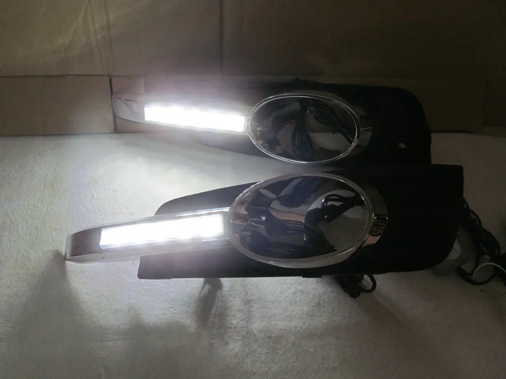 2 шт./компл. стайлинга автомобилей drl для chevrolet cruze 2009 2010 2011 2012 2013 DRL Противотуманные фары отверстие Габаритные огни