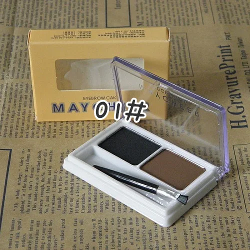 1pcs color 1 1 шт. MAYCHEER двухцветная пудра для бровей натуральный стерео Водонепроницаемый Пот стойкий не снимает макияж 4 г - Цвет: 1pcs color 1