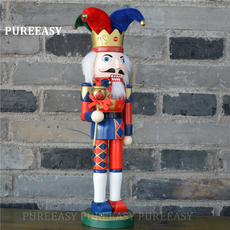37 см деревянные Щелкунчики коллекция Рождественский клоун кукольный стиль