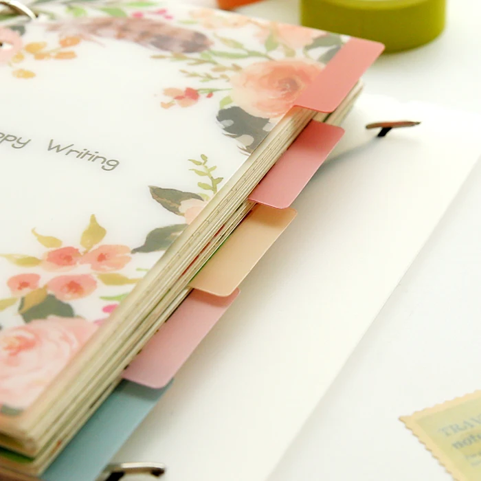 A5 A6 ПВХ лист книжка с разделителем перегородка полипропиленовая ручка индекс