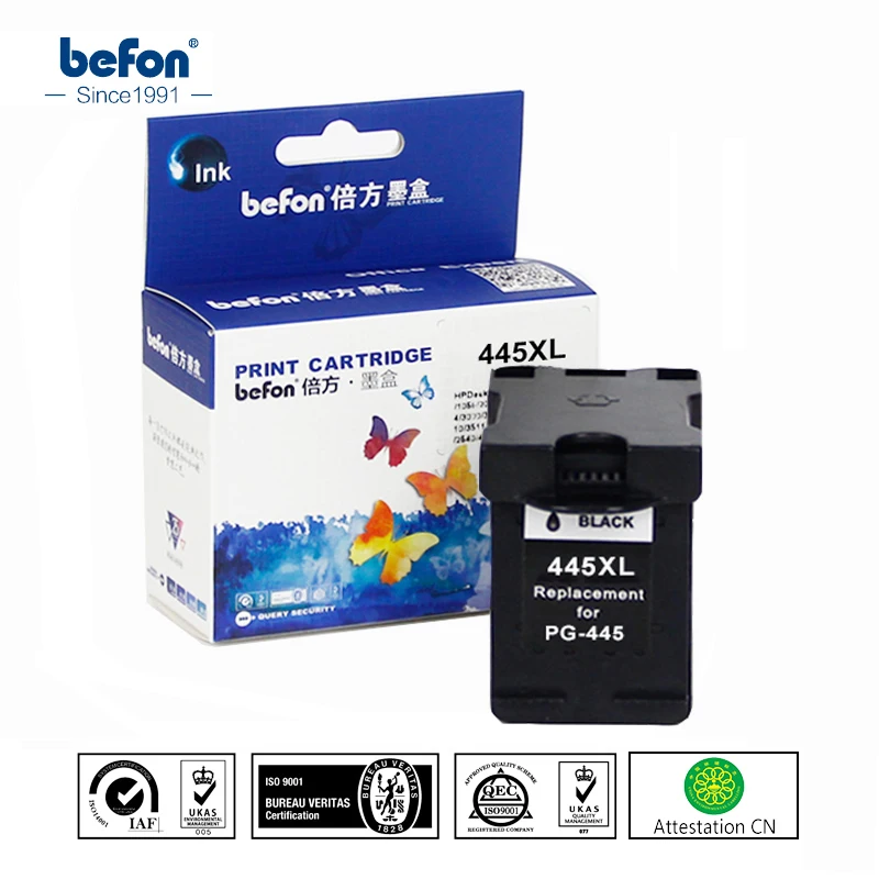 Сменный картридж befon 445XL для Canon черный чернил PG445 PG 445 ip2840 2840 MG2440 MG2540 2940 mx494|ink