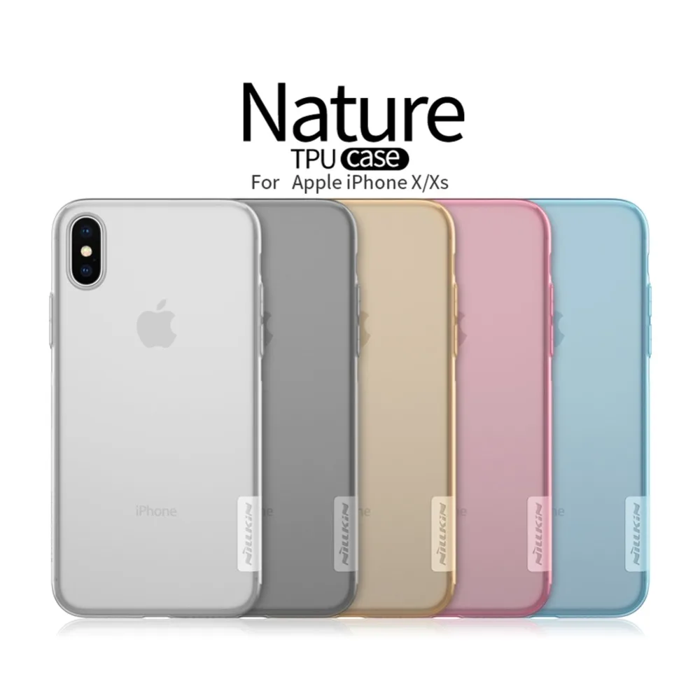 Ультратонкий Прозрачный чехол NILLKIN из ТПУ для iphone XS 10 шт./лот оптовая продажа