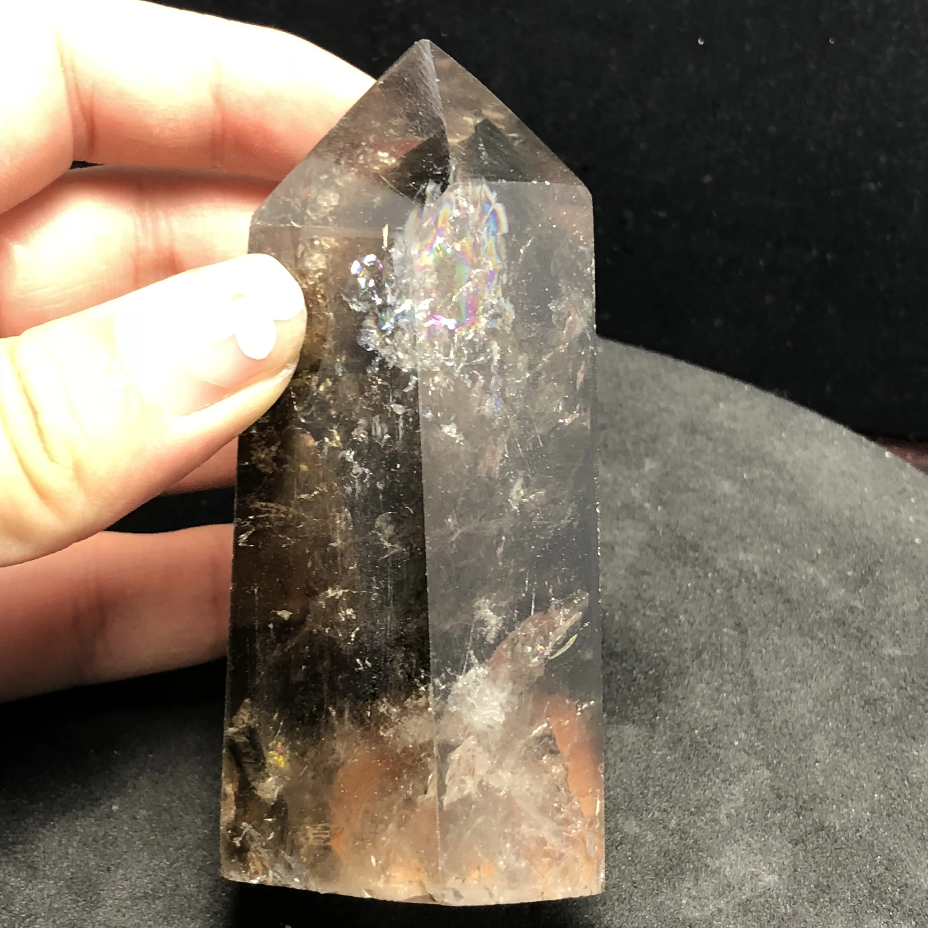Naturally formed tawn-colored hair crystal quartz wand point meditation chakra healing | Дом и сад