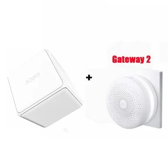 cube add gateway 2 Xiaomi Mi Aqara Cube контроллер Zigbee версия управляется шестью мерами с телефоном приложение для умного домашнего устройства ТВ умная розетка - Цвет: cube add gateway 2