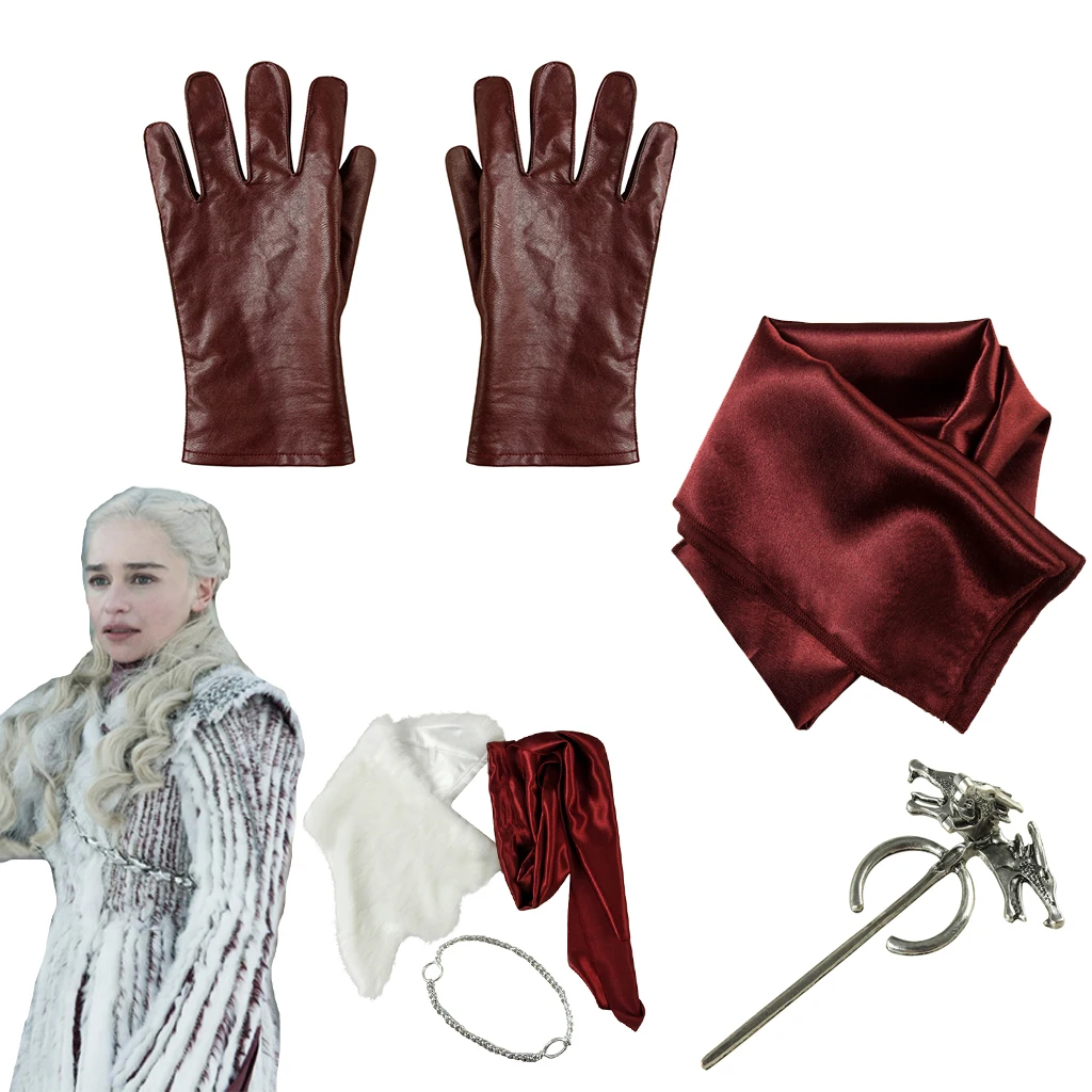 CostumeBuy Игра престолов Сезон 8 Дейенерис Таргариен костюм Дракон матери зимнее платье для женщин средневековый костюм L920