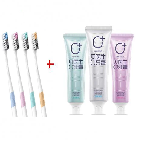 brush and toothpaste Xiaomi Doctor B зубная паста/SOOCAS отбеливающая зубная паста зубная щетка ноль добавить без пигмента без консервантов здоровый для женщин детей - Цвет: brush and toothpaste