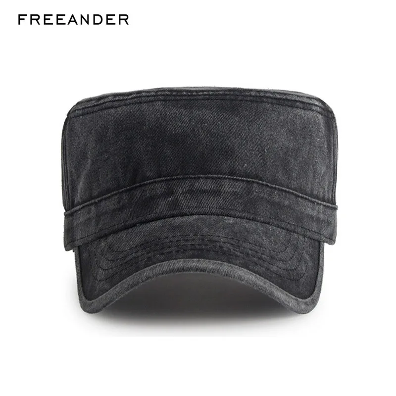Freeander однотонные плотные потертые джинсовые хлопковые шапки с плоским верхом