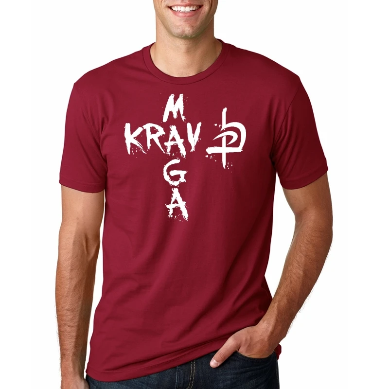 Новое израильское krav Maga T рубашки мужские хлопковые Летний стиль короткий рукав силы обороны футболка футболки