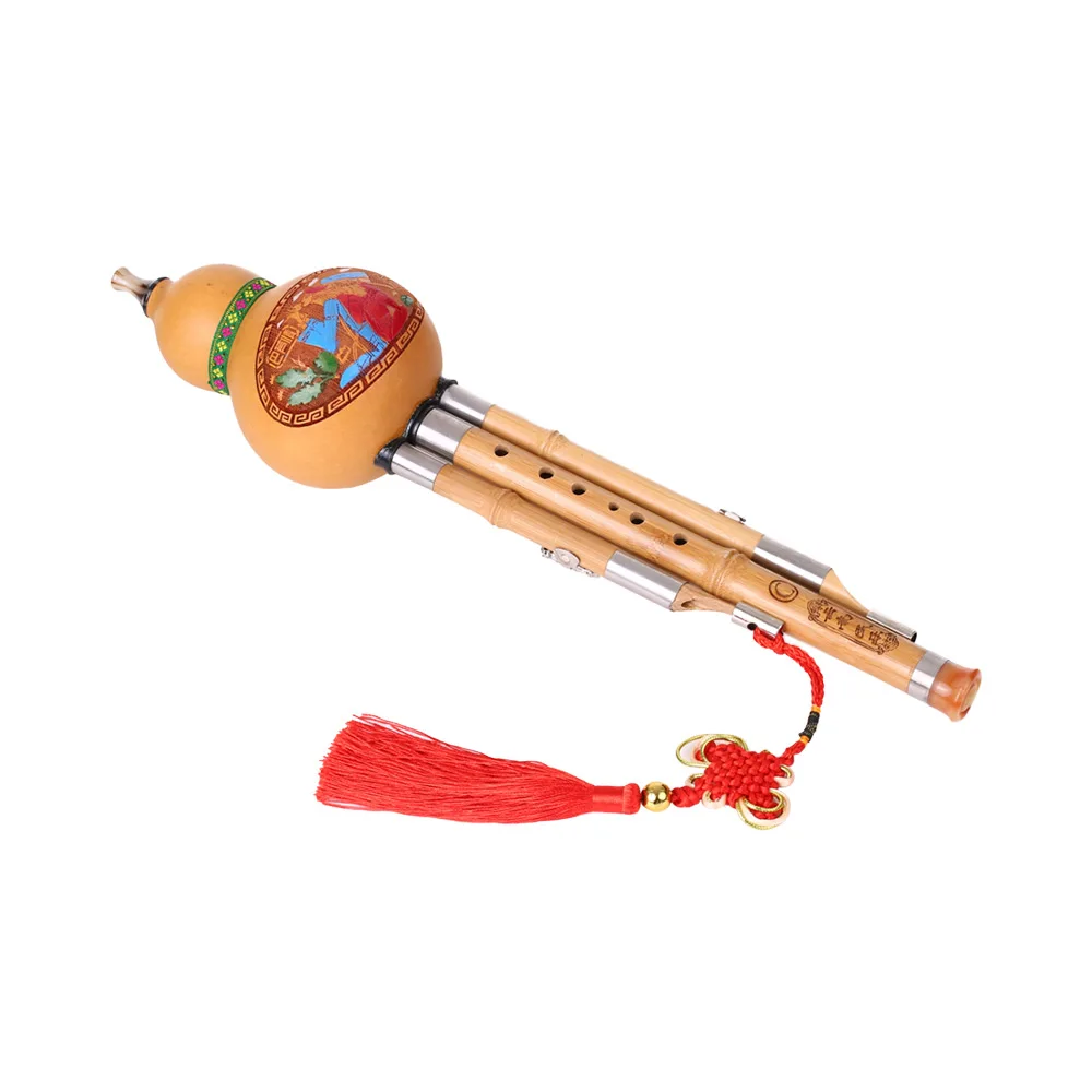 Тройная C-Key Hulusi Cucurbit Flute Bottle Gourd бамбуковые трубки китайский традиционный
