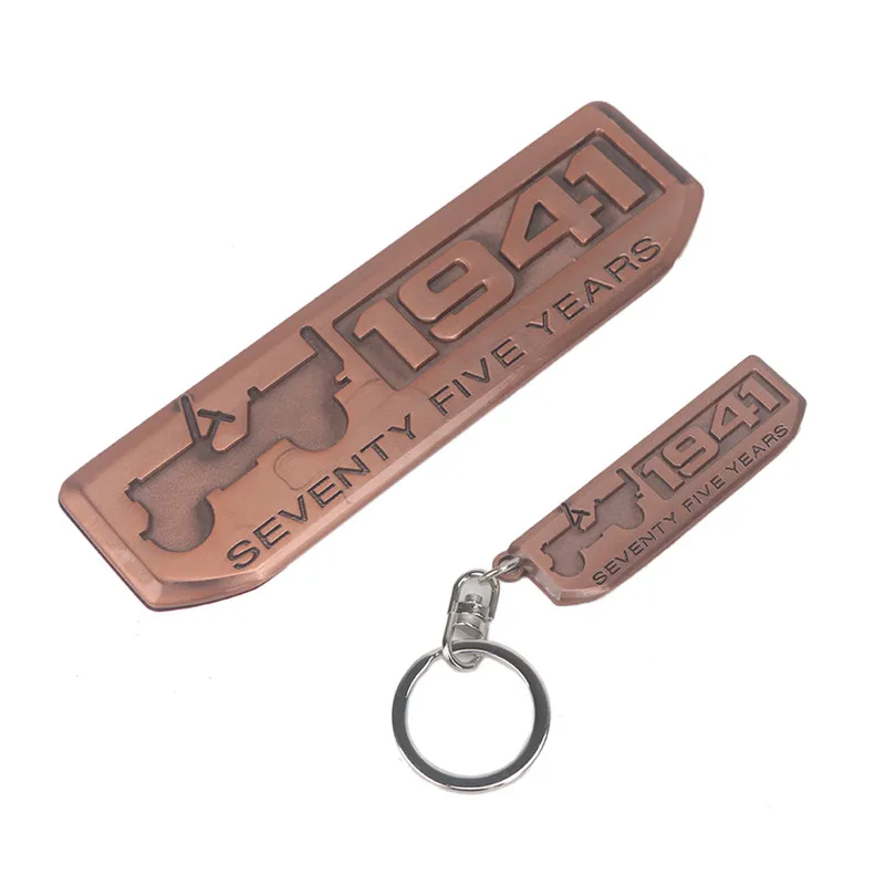 Металлическая 3D наклейка WISENGEAR для Jeep брелоки на годовщину 1941 75 лет +
