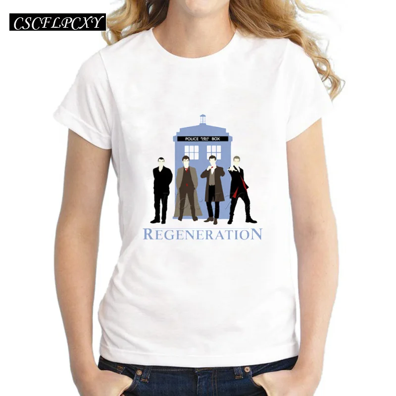 Новинка 2017 модный дизайн женская футболка с принтом Doctor Who новые Забавные топы