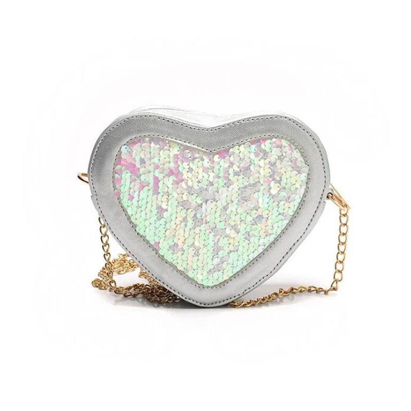 Лидер продаж 2021 Сумка с блестками милая корректирующая сумка в форме сердца из