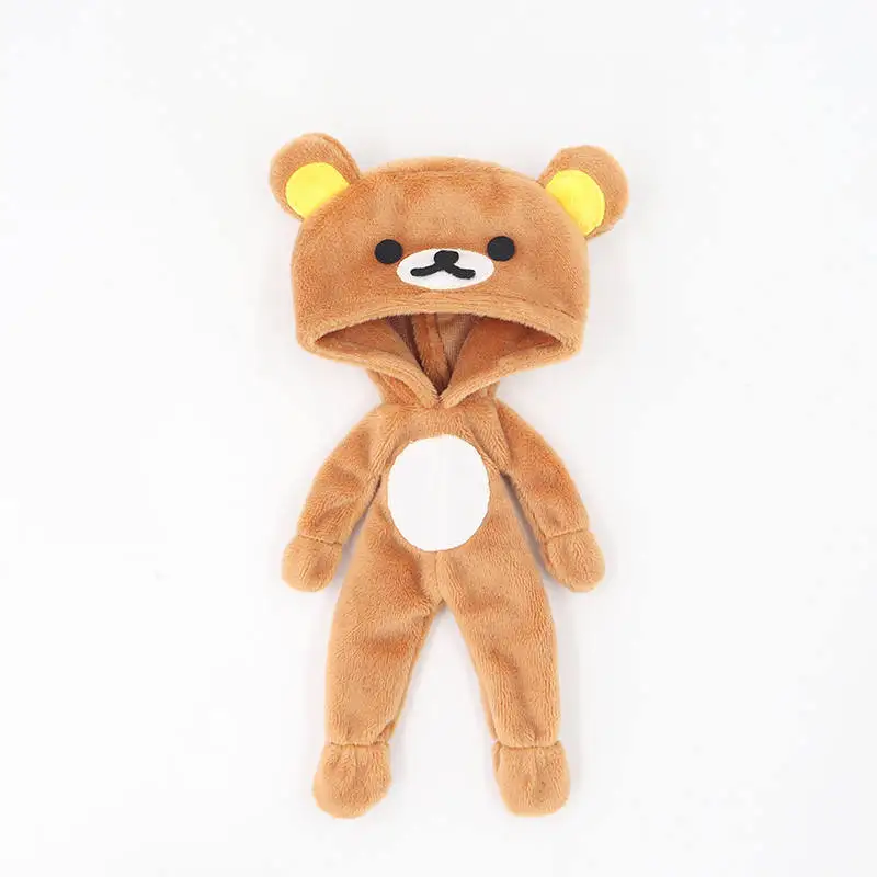 Белый Одежда для средних Blyth 1/8 кукла милый Rilakkuma медведь костюм высокое качество мягкая одежда для 20 см bjd - Цвет: Белый