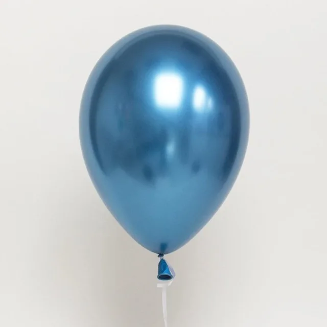 Blue 10 шт. 12 дюймов Новые блестящие металлические перламутровые латексные шары толстые Хромированные Металлические цвета надувные воздушные шары Globos декор для дня рождения - Цвет: Blue
