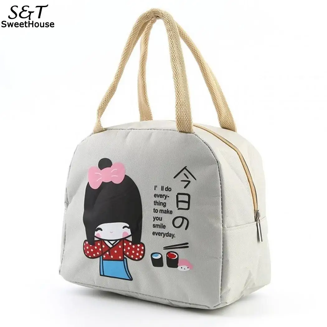 Унисекс Портативная сумка Ланч-бокс с застежкой-молнией для хранения еды пикника