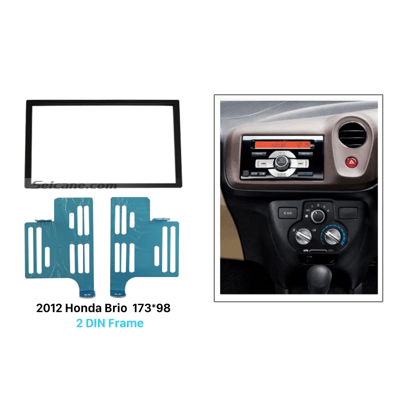 Seicane 173*98 мм двойной 2 Din автомобильный радиоприемник для 2012 Honda Brio Dash Kit обрамляющая Панель Авто стереоустановка