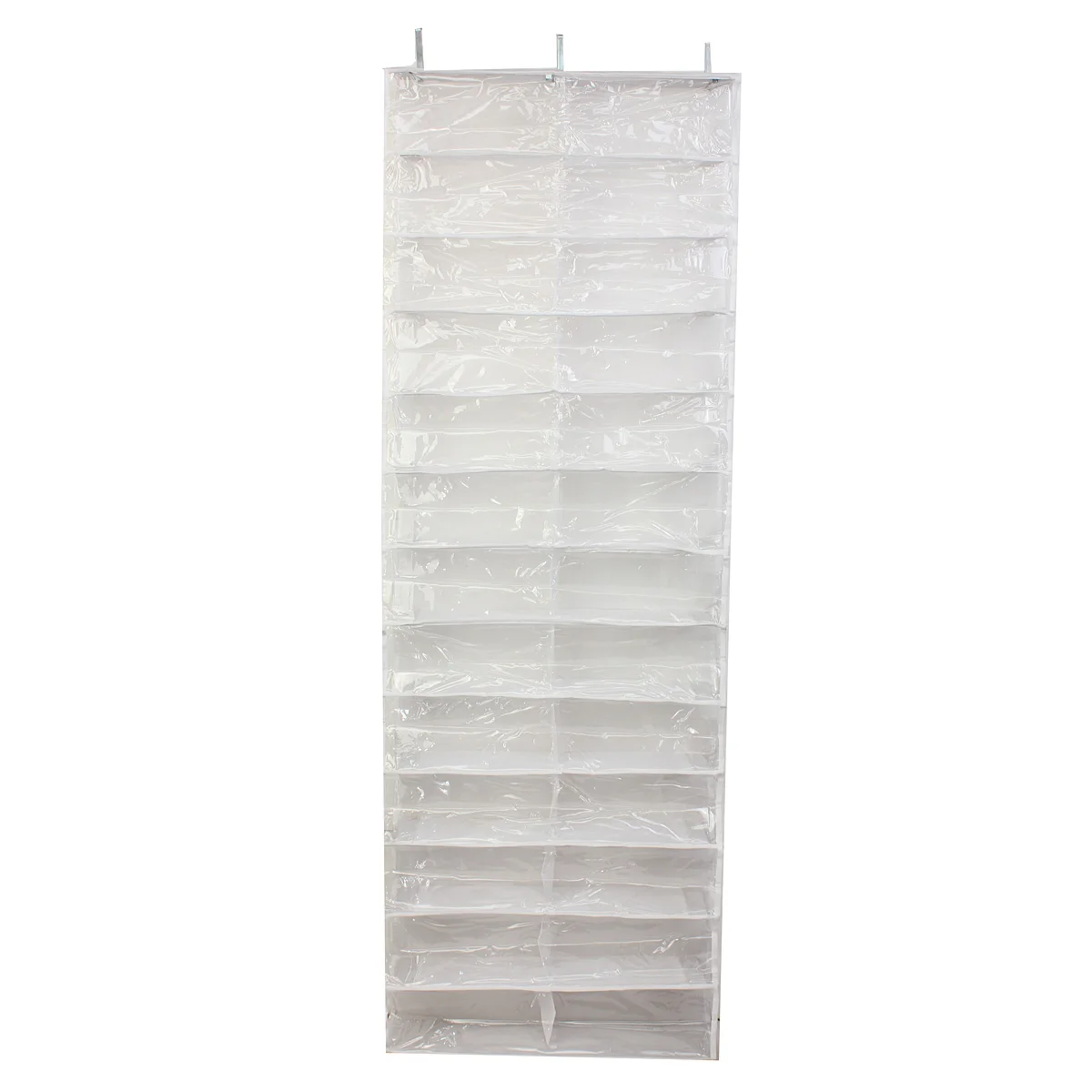 

PHFU 26 Pairs Over Door Hanging Stand Shoe Rack Shelf Storage Organiser Pocket Holder Creamy white