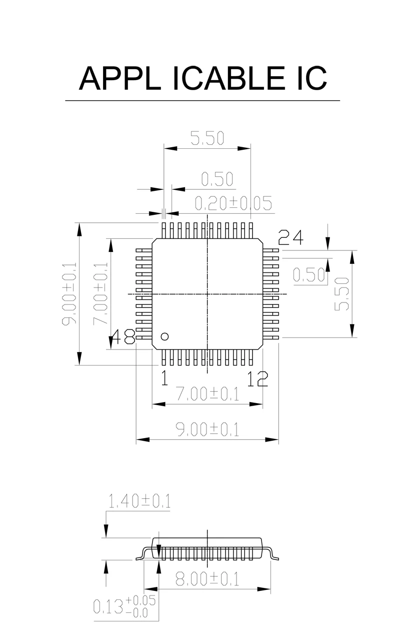 QFP48 TQFP48 LQFP48 к DIP48 MCU программатор шаг 0 5 мм IC Размер корпуса 7x7 IC51-0484-806 тестовое