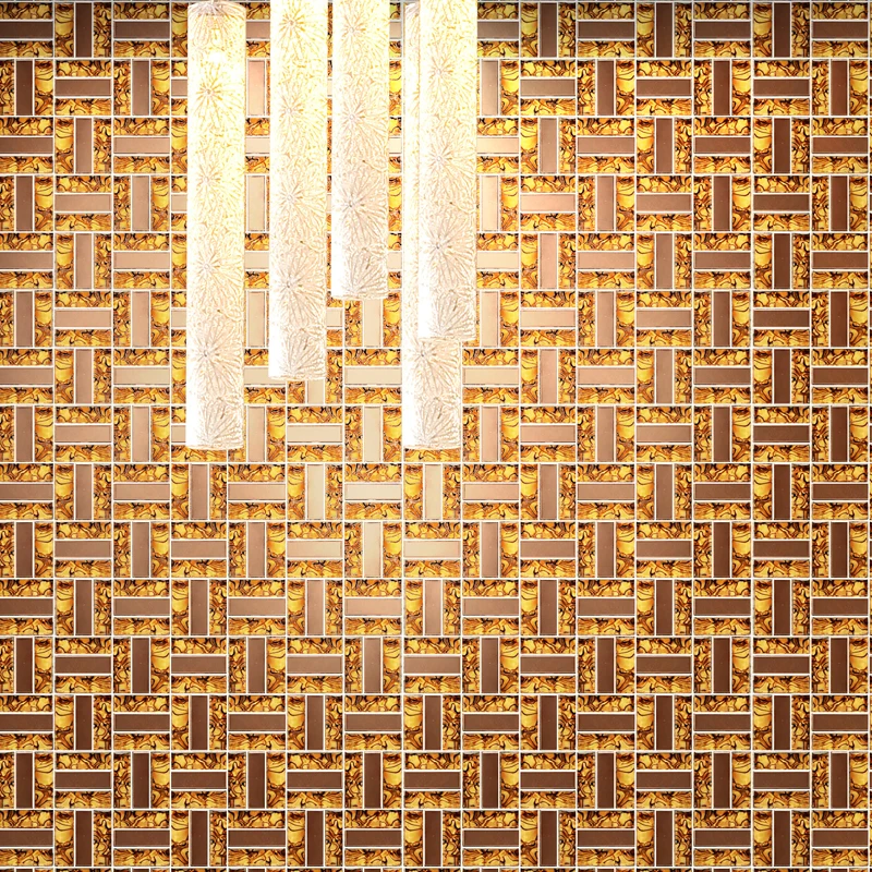 Евро T ракушка золотисто-коричневая металлическая мозаичная плитка MD-SGY01 ТВ