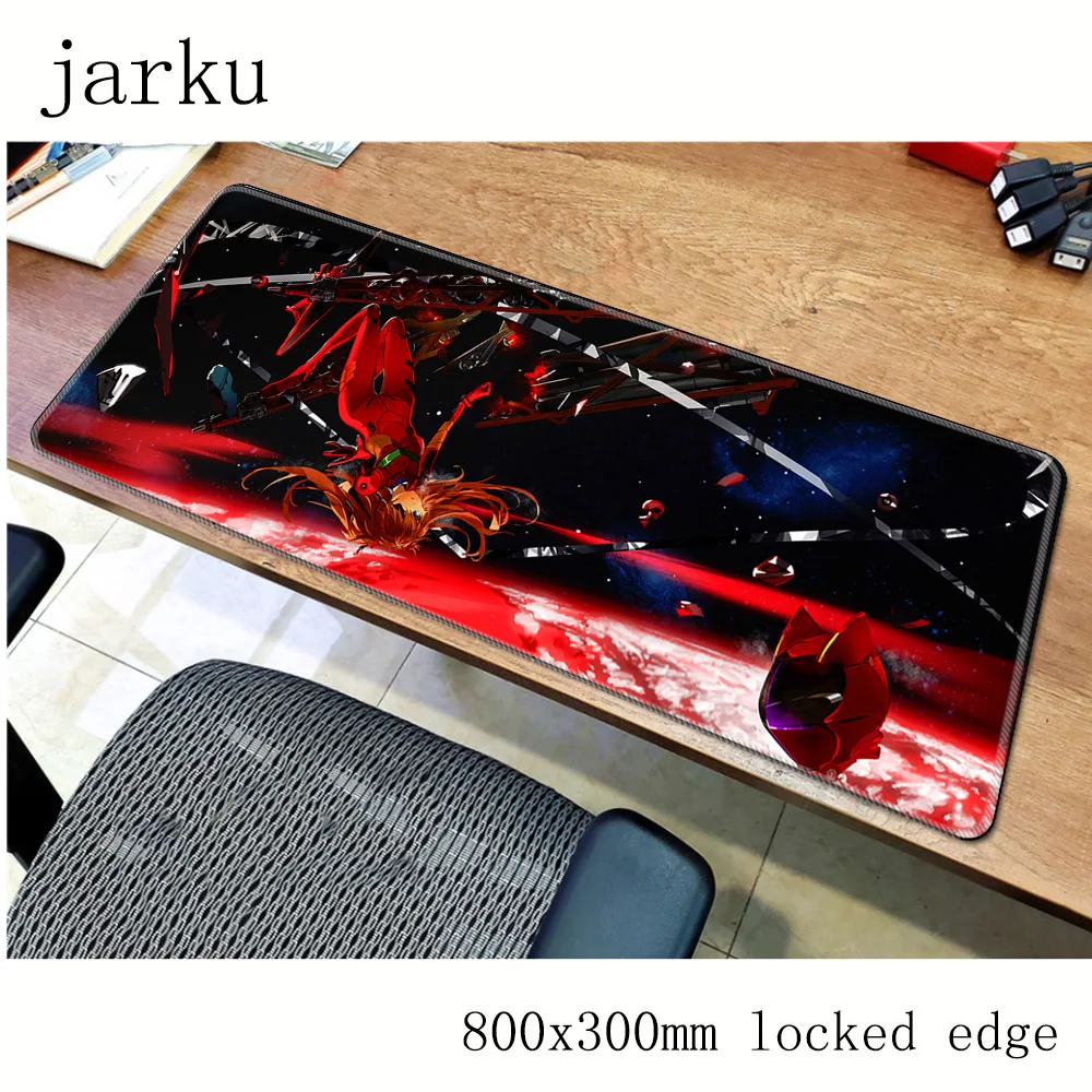 Evangelion Коврик для мыши 800x300 мм милый компьютерный коврик для мыши геймер геймпад pc gamer EVA игровой коврик для мыши офисный коврик для мыши