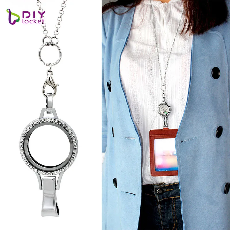 Модный DIY locket разразразы магнитные Стеклянные Плавающие Подвески lanyard|lanyard