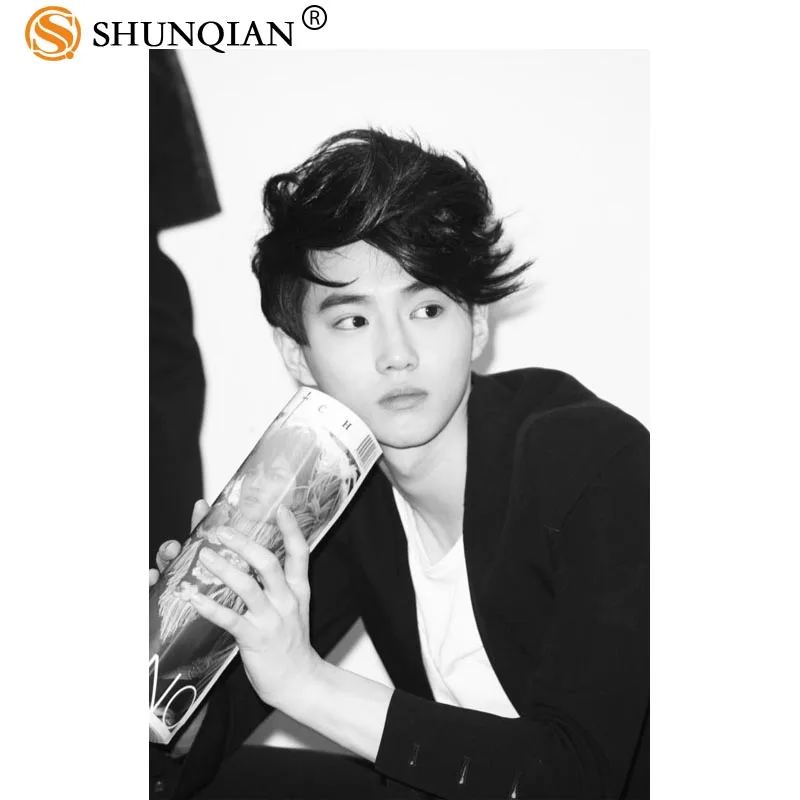 Новое поступление Шелковый постер KPOP EXO SUHO с индивидуальным принтом модный