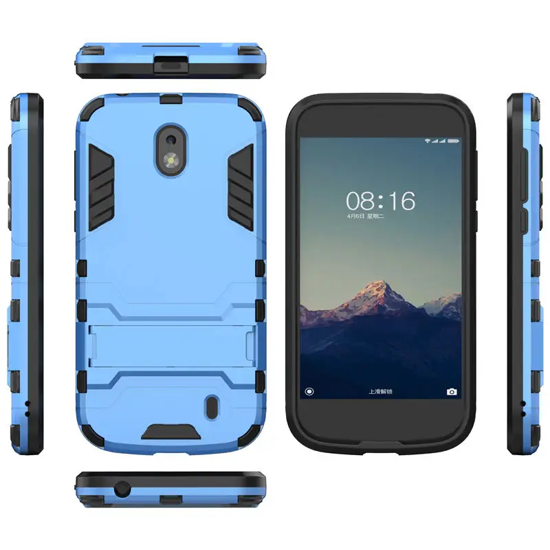 Nokia 1 чехол 2018 Роскошный армированный Гибридный Силиконовый + жесткий для