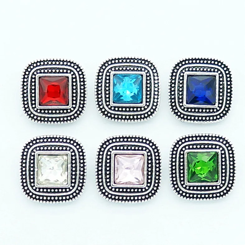 KZ3044 модные красивые красочные стразы с квадратным узором 18 мм застежки для браслета оптовая продажа ювелирных изделий
