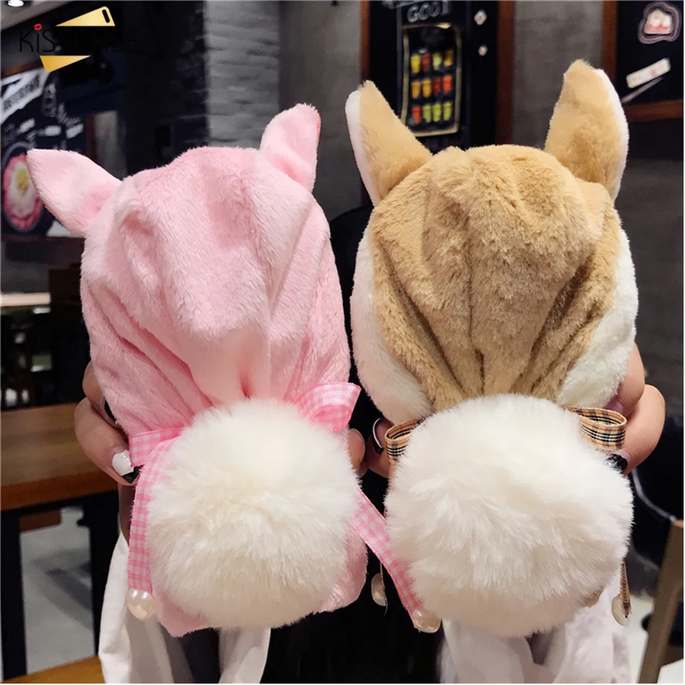 KISSCASE Fur Animal Case For iPhone X 8 7 6 6S Plus Cover Cute Rabbit Hat Phone Accessories Shells |