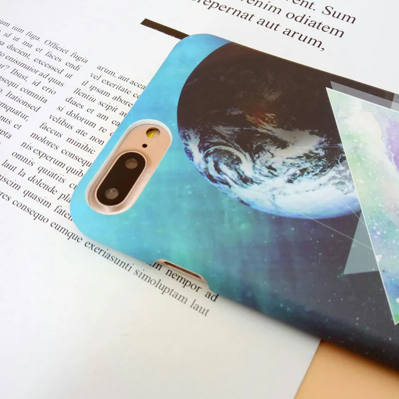 Новый Геометрия звезд земли матовый чехол для iPhone X 10 ультра тонкий жесткий