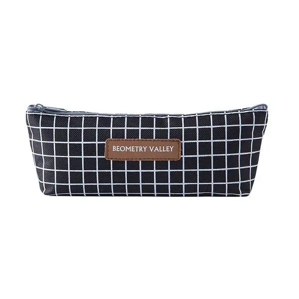 Grid black Чехол для карандашей Estuche Escolar Estojo Escola Trousse Scolaire Stylo Estuches Lapices Etui Pennen Dot Mesh Articulos Escolares - Цвет: Grid black