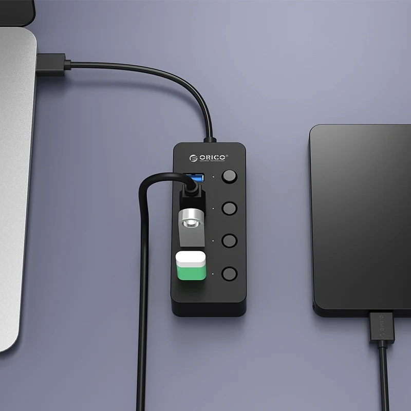 Блок питания для автобуса ORICO W9PH4 4 портовый концентратор USB 3 0 с индивидуальными