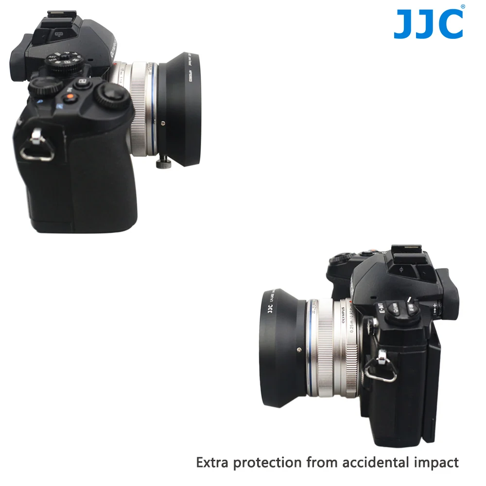 JJC металлическая бленда объектива 46 мм для OLYMPUS M. ZUIKO DIGITAL 17 мм F1.8 заменяет LH-48B