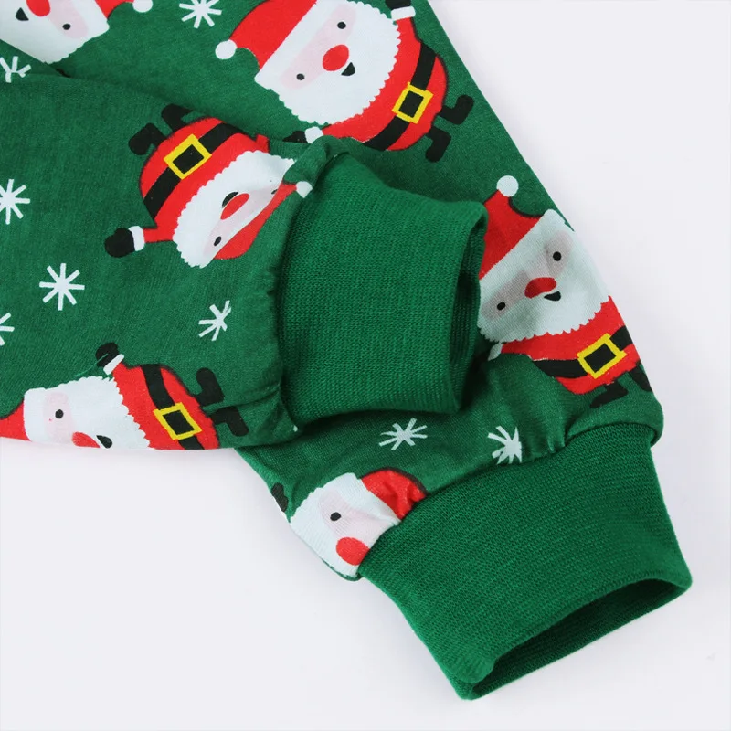 Рождественские детские пижамные комплекты детская одежда с Санта Клаусом для