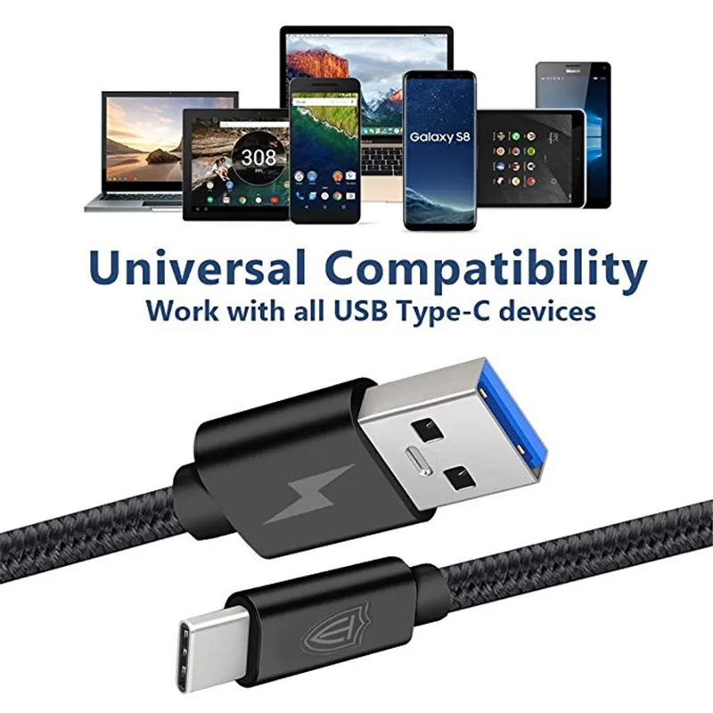 Fast Charging data USB Type C Cable For Samsung huawei honor 20 9 10 8 9x pro p smart z y9 prime nova 5t 5z 5i 6 Wire | Мобильные